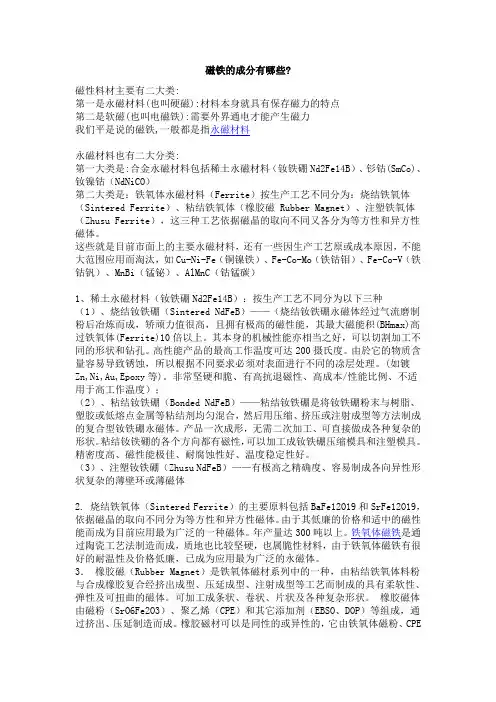 磁铁的成分有哪些