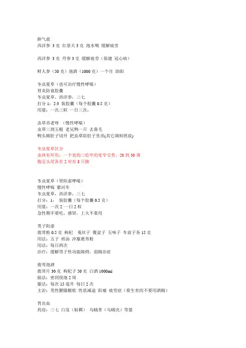 中医养生秘方(更新版)
