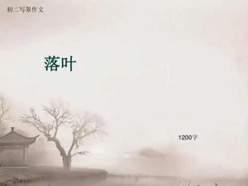 初二写景作文《落叶》1200字(总15页PPT)