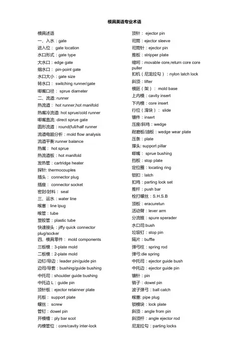 模具专业英文术语大全 2
