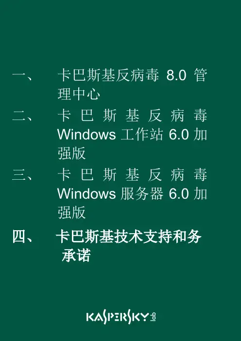 卡巴斯基反病毒Windows6.0加强版_特色功能介绍