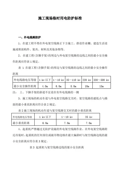 临时用电标准