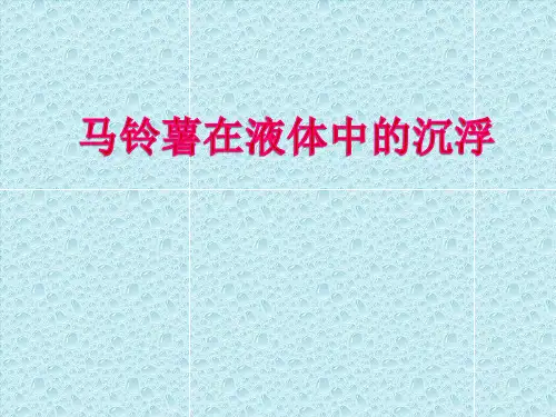 五年级下册科学课件-1.7  马铃薯在液体中的沉浮｜教科版 (共20张PPT)