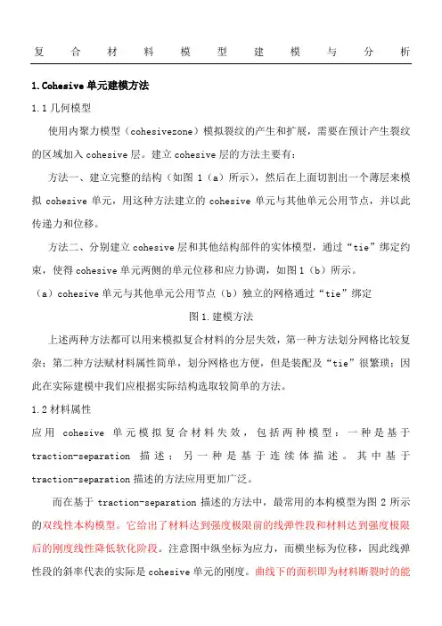 ABAQUS中Cohesive单元建模方法