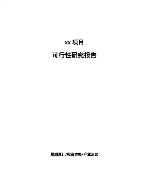 投资项目可行性研究报告范文