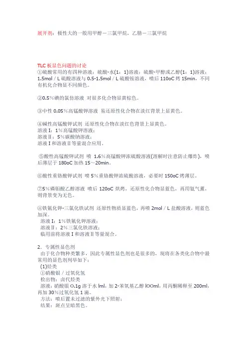 TLC 显色问题