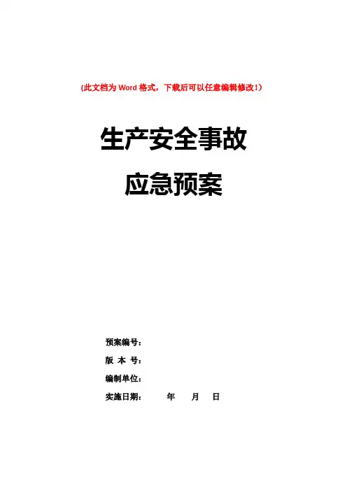 CNG加气站现场处置方案-生产安全事故应急预案