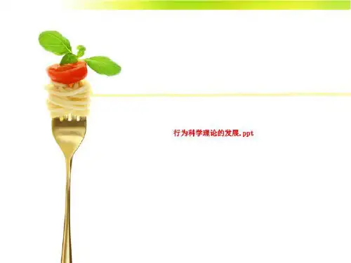 行为科学理论的发展.ppt