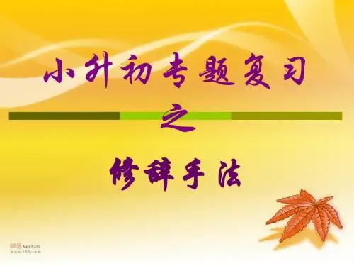 修辞手法复习课件