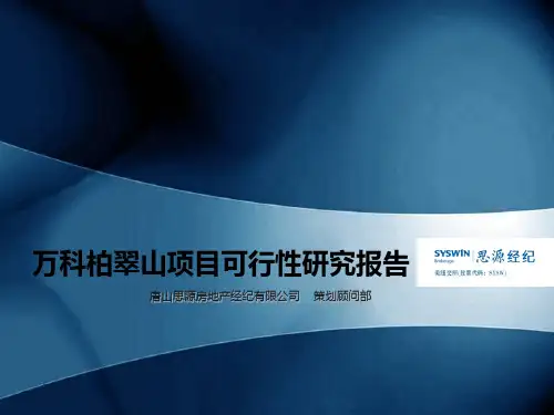 万科项目可行性研究报告