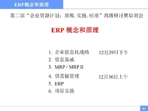 ERP 概念和原理(PPT 120页)