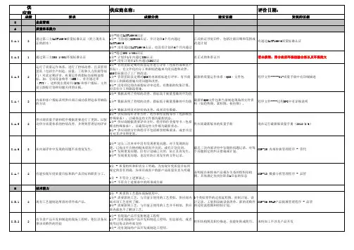 IATF16949供应商审核评估表范例