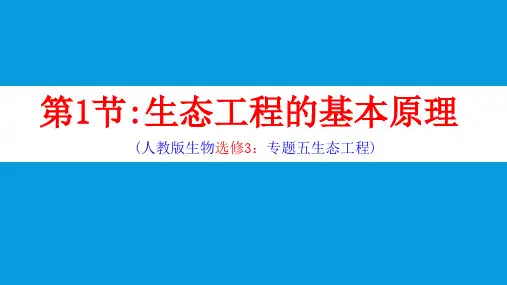 人教版高中生物选修三 5-1-生态工程的基本原理