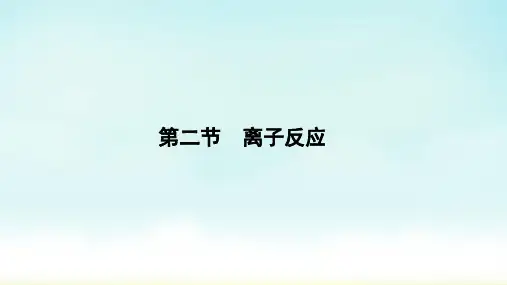2020版高考一轮复习:第2章 第2节 离子反应