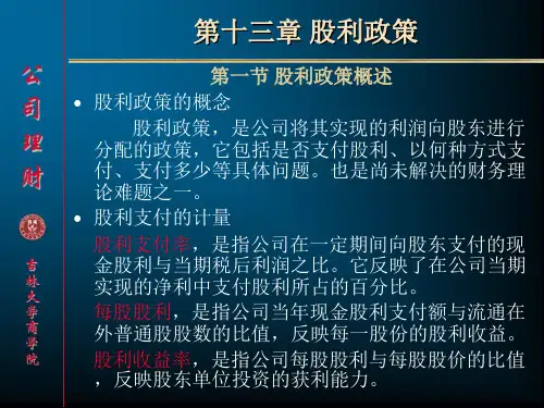 公司理财 第十三章