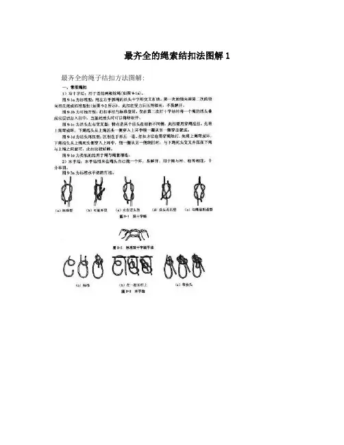 最齐全的绳索结扣法图解1