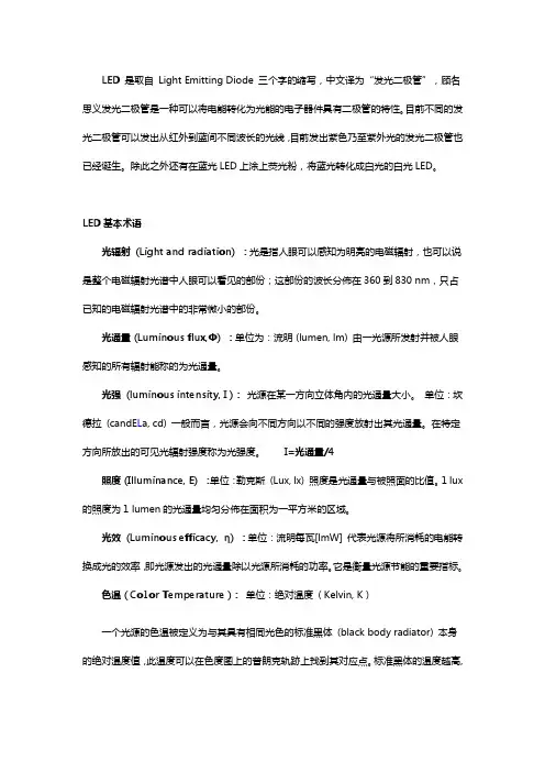 LED专业术语及相关知识