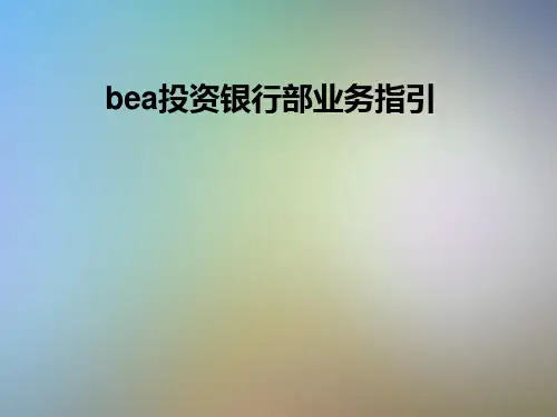 bea投资银行部业务指引