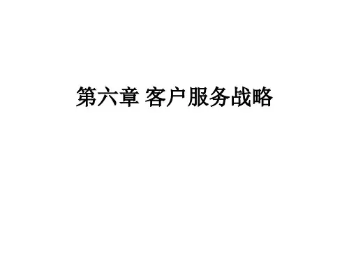 第六章 客户服务战略