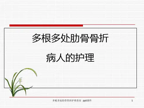 多根多处肋骨骨折护理查房 ppt课件