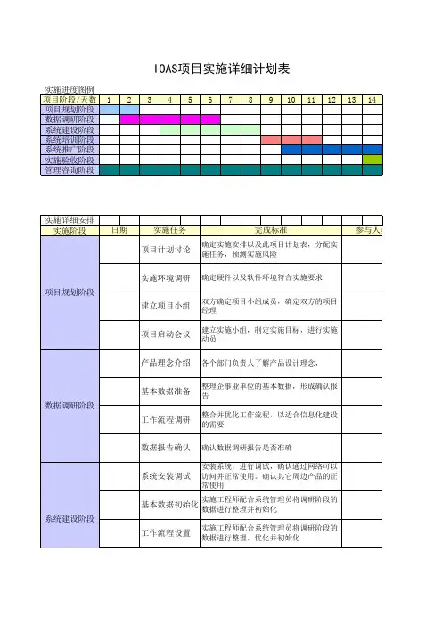 实施详细进度表