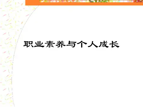 职业素养与个人成长 绝对精辟