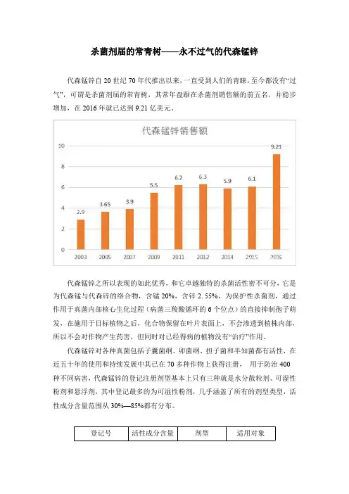 杀菌剂届的常青树——代森锰锌的复配及使用方法