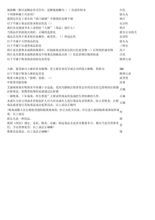 青少年毒品预防教育在线课堂