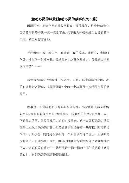 触动心灵的风景[触动心灵的故事作文3篇]