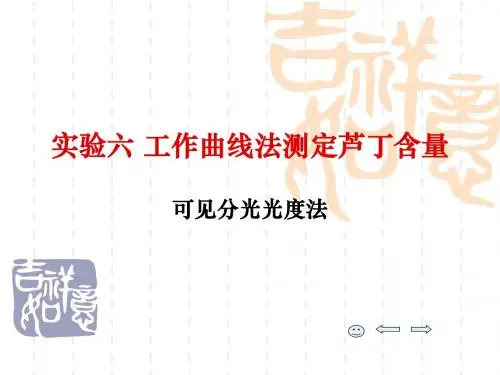 ch06工作曲线法测定芦丁含量讲解
