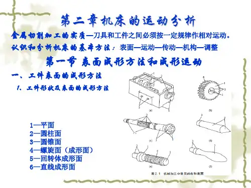 切削机床课件第二章机床的运动分析