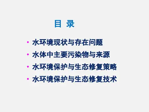 水污染治理和生态修复宣讲专题培训课件