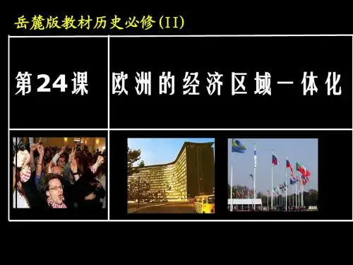 24课 欧洲的经济区域一体化