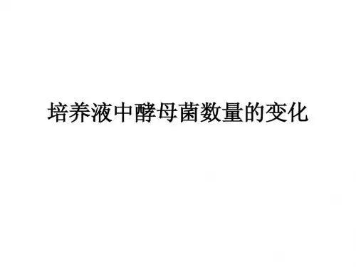 探究培养液中酵母菌数量的动态变化