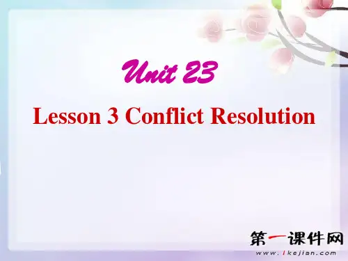 北师大版高二下Unit23《Conflict》(Lesson 3)PPT教学课件