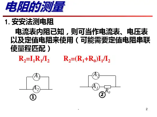 测电阻的方法PPT课件