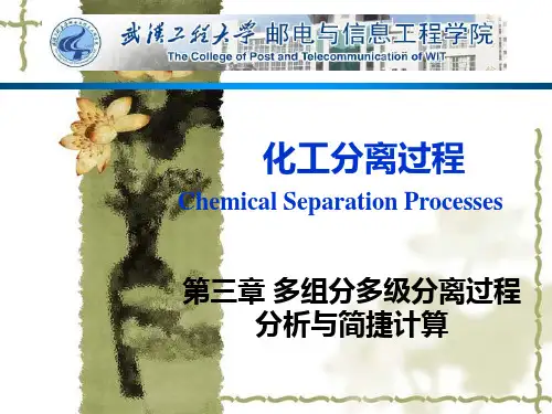 化工分离过程第7讲32多组分精馏过程分析