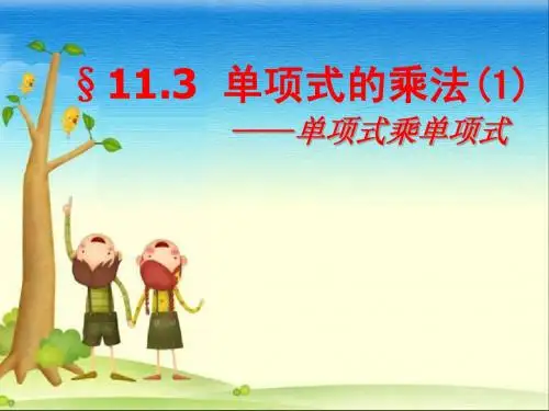 11.3单项式的乘法(第1课时)