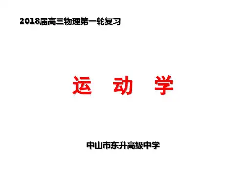 第一轮复习知识点——运动学