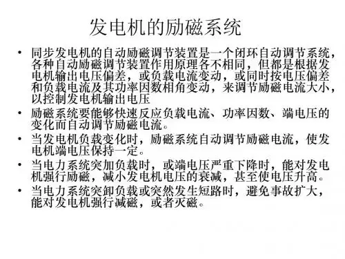 发电机的励磁系统