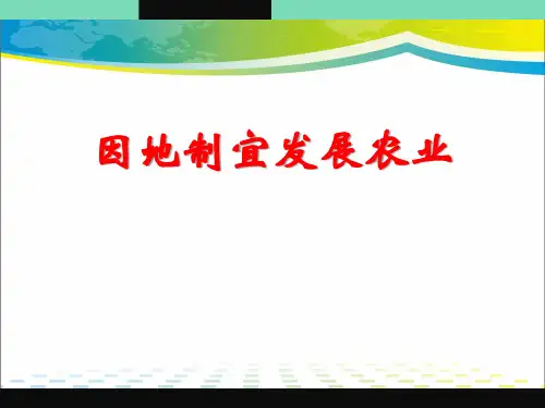 《因地制宜发展农业》PPT下载【完美版课件】