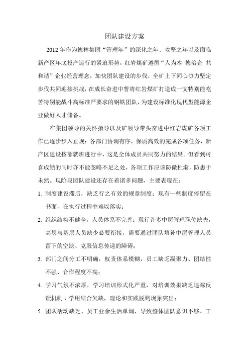 团队建设方案
