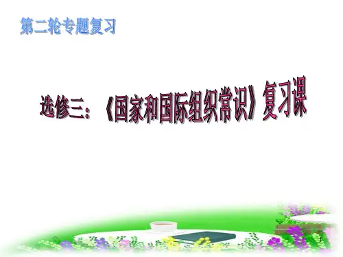 专题复习 国家和国际组织常识PPT课件