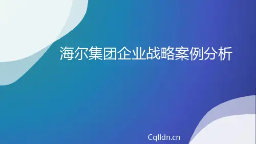 海尔集团案例分析课件