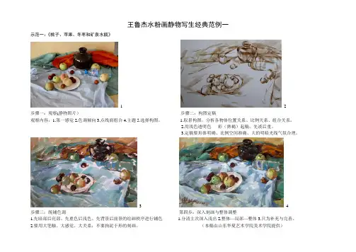 王鲁杰水粉画静物写生经典范例一