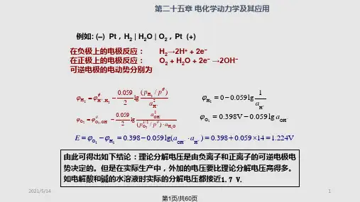 电化学动力学及其应用PPT课件