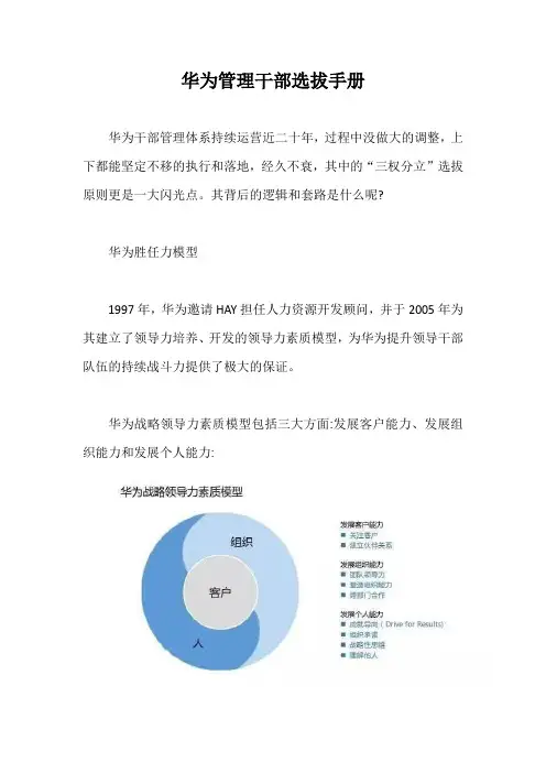 华为管理干部选拔手册【最新版】