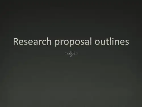 Research proposal outline