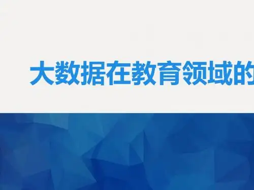 大数据在教育领域的应用(PPT 23张)