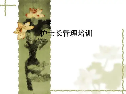 护士长管理培训ppt课件